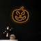 15" Orange LED Neon Style Jack-O-Lantern Halloween Window Silhouette